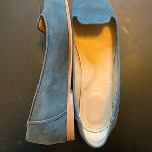 Poppy Barley Flats - size 8, denim blue suede